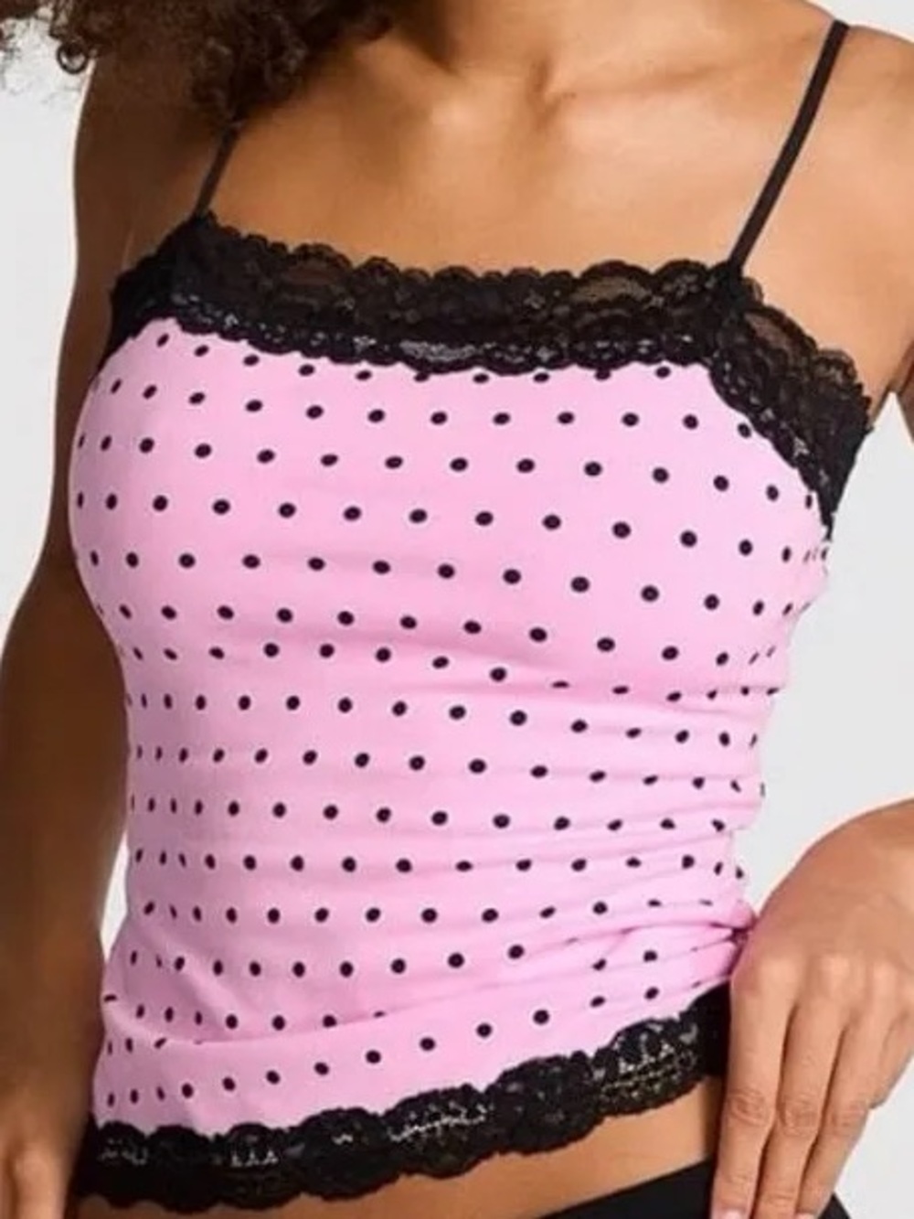 Pink VS X Frankie’s Bikinis Stella Polka Dot Tank Top NWOT